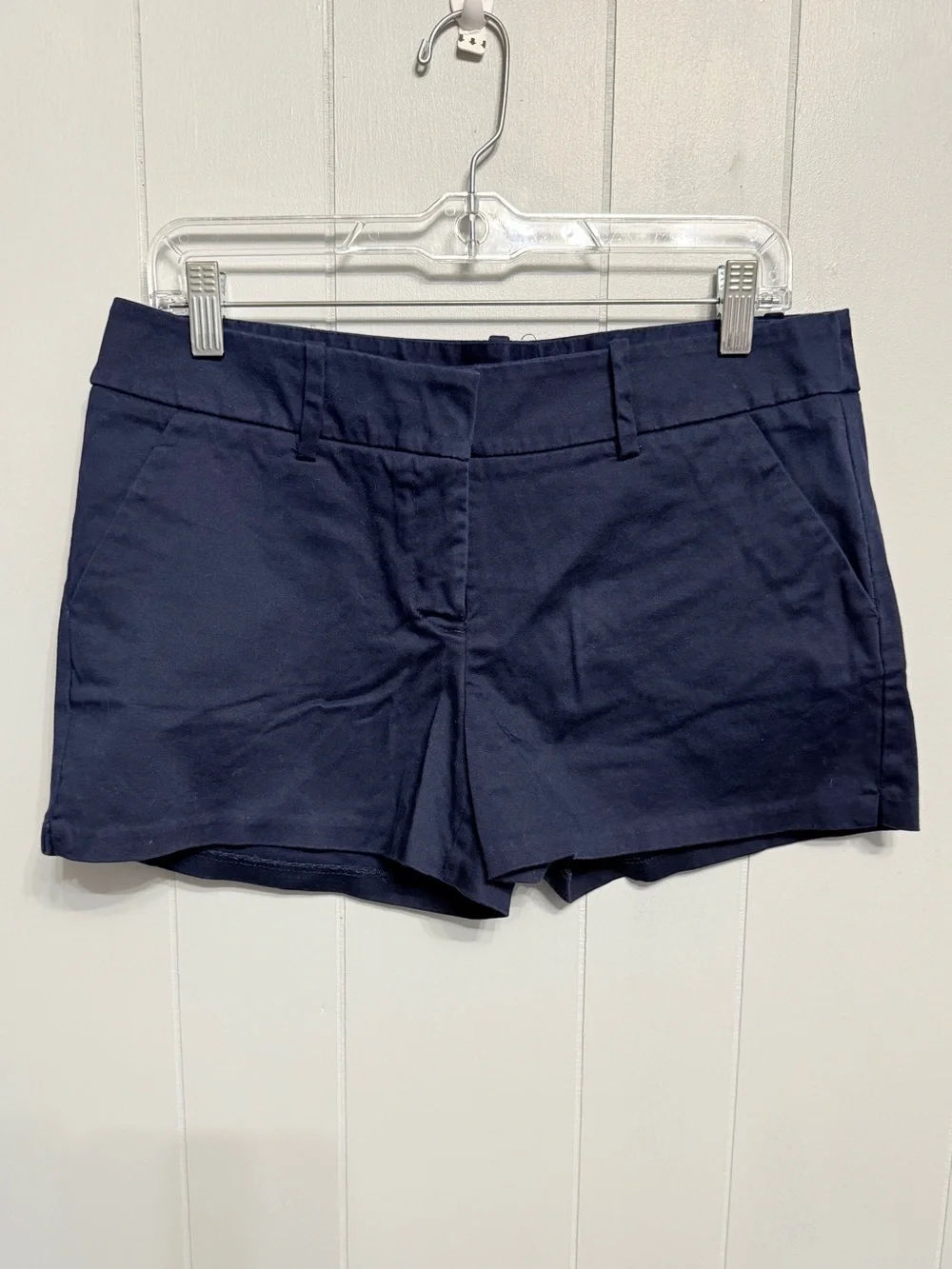 Mossimo Supply Co. 98% Cotton 2% spandex Navy Bermuda Shorts